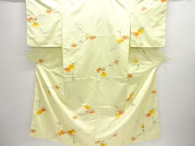 JAPANESE KIMONO / UNUSED KOMON / FLOWERS